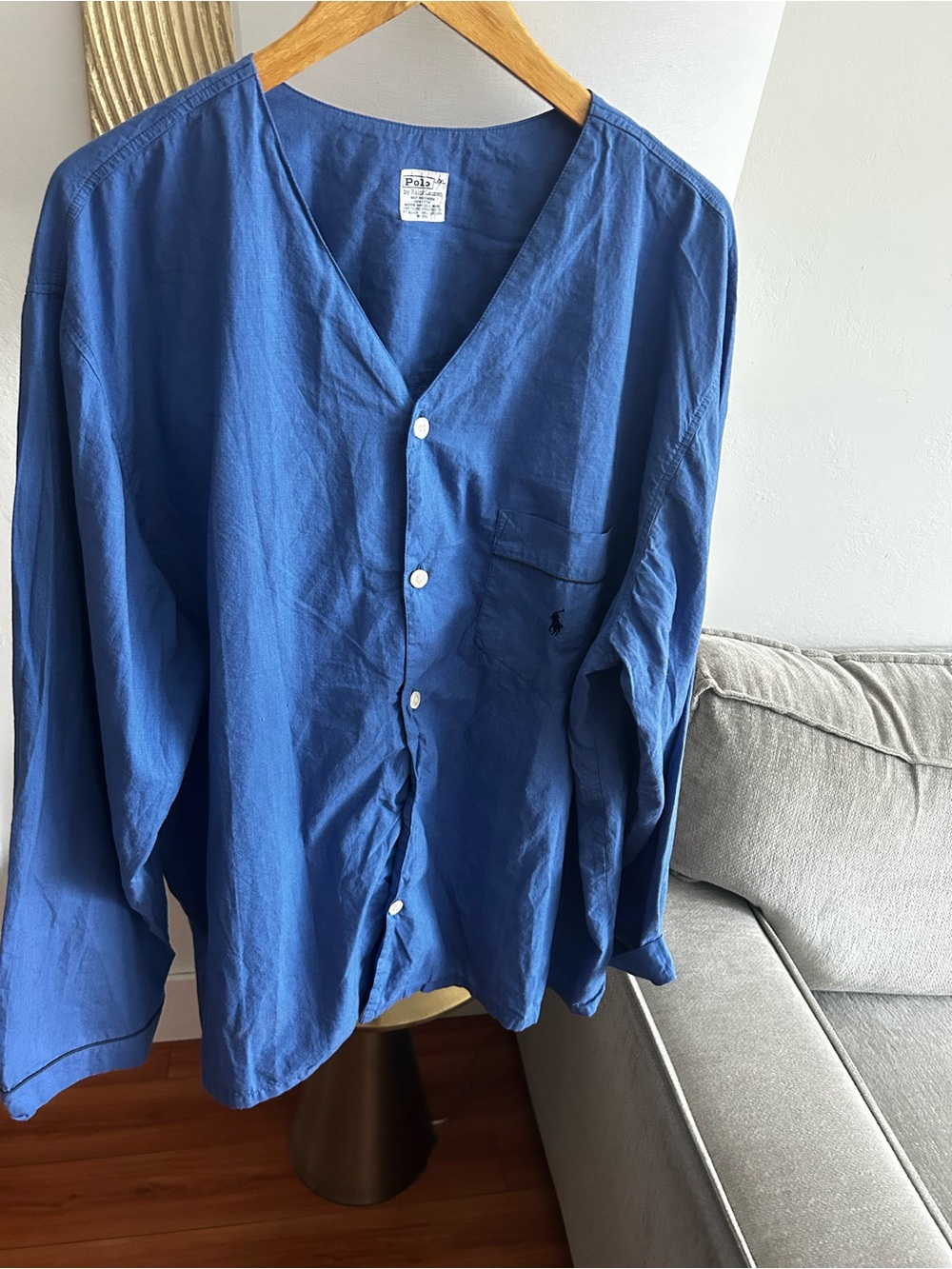 Polo Ralph Lauren Blue Sleep Shirt L/XL Oversized